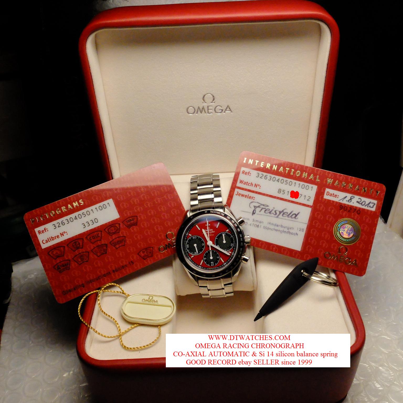 OMEGA SPEEDMASTER RACING CO AXIAL CHRONOGRAPH vintage wathc